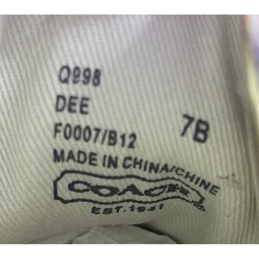COACH💥NWB💥 Womens Dee Penelope Signature C Gold Lace Up Sneakers‎ Size 7M - Picture 10 of 11